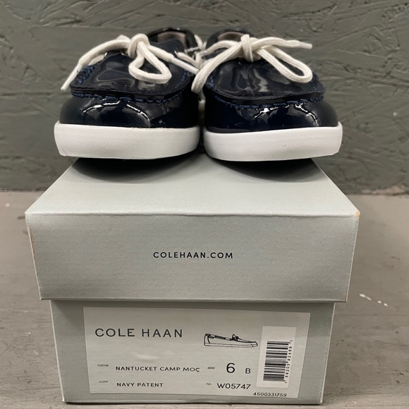 Cole Haan blue Patent leather boat shoes - Picture 6 of 7